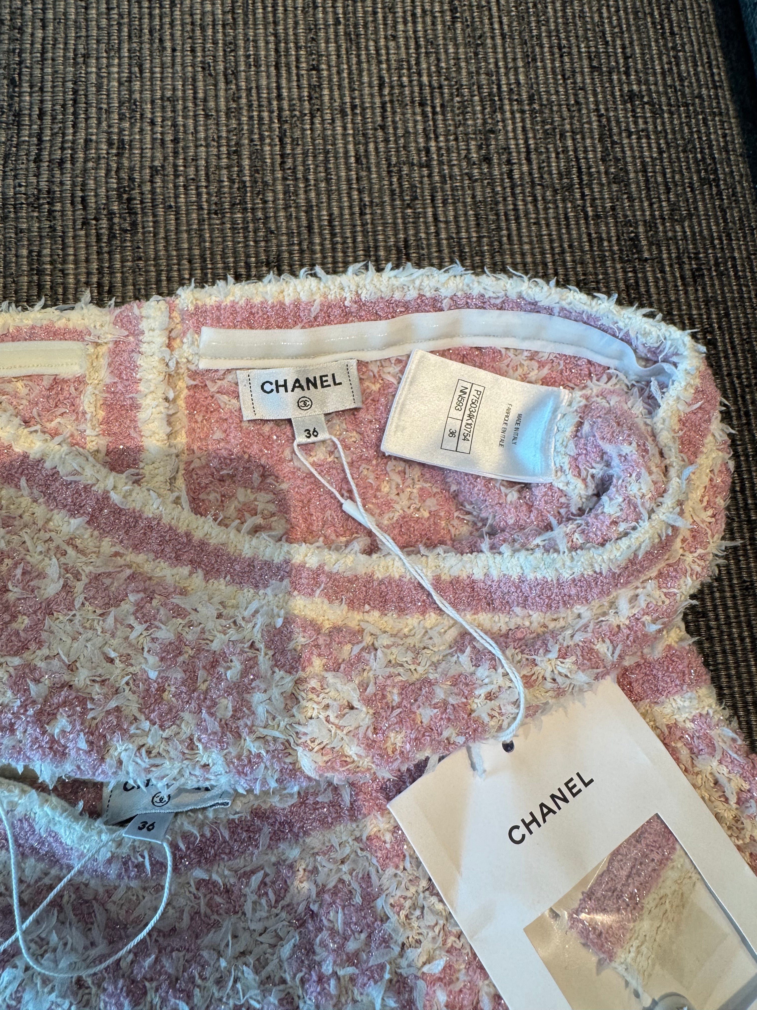 Chanel top skirt set 36