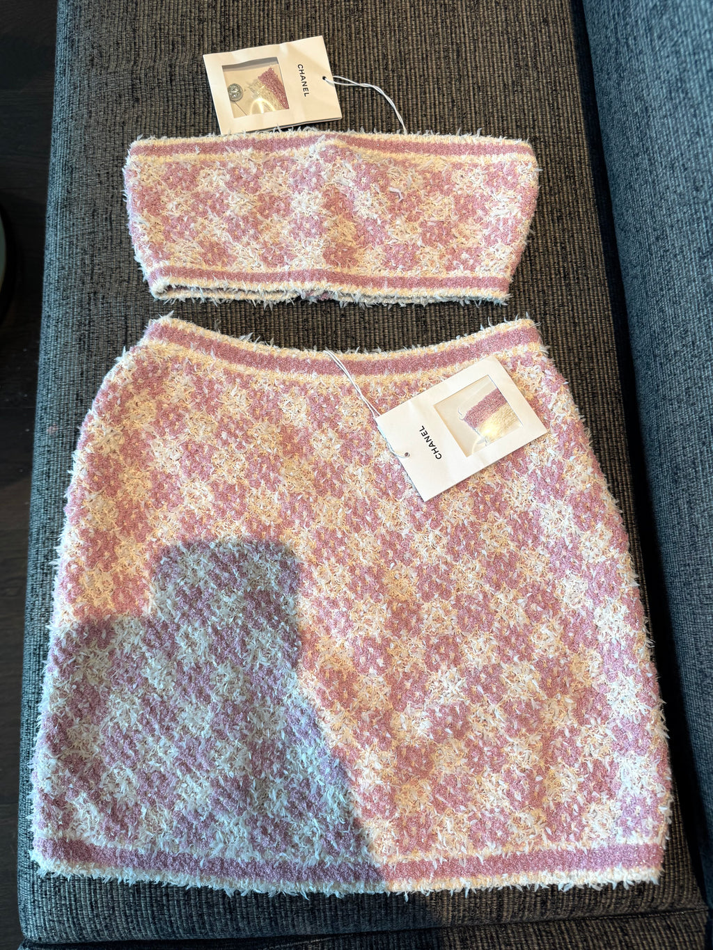 Chanel top skirt set 36