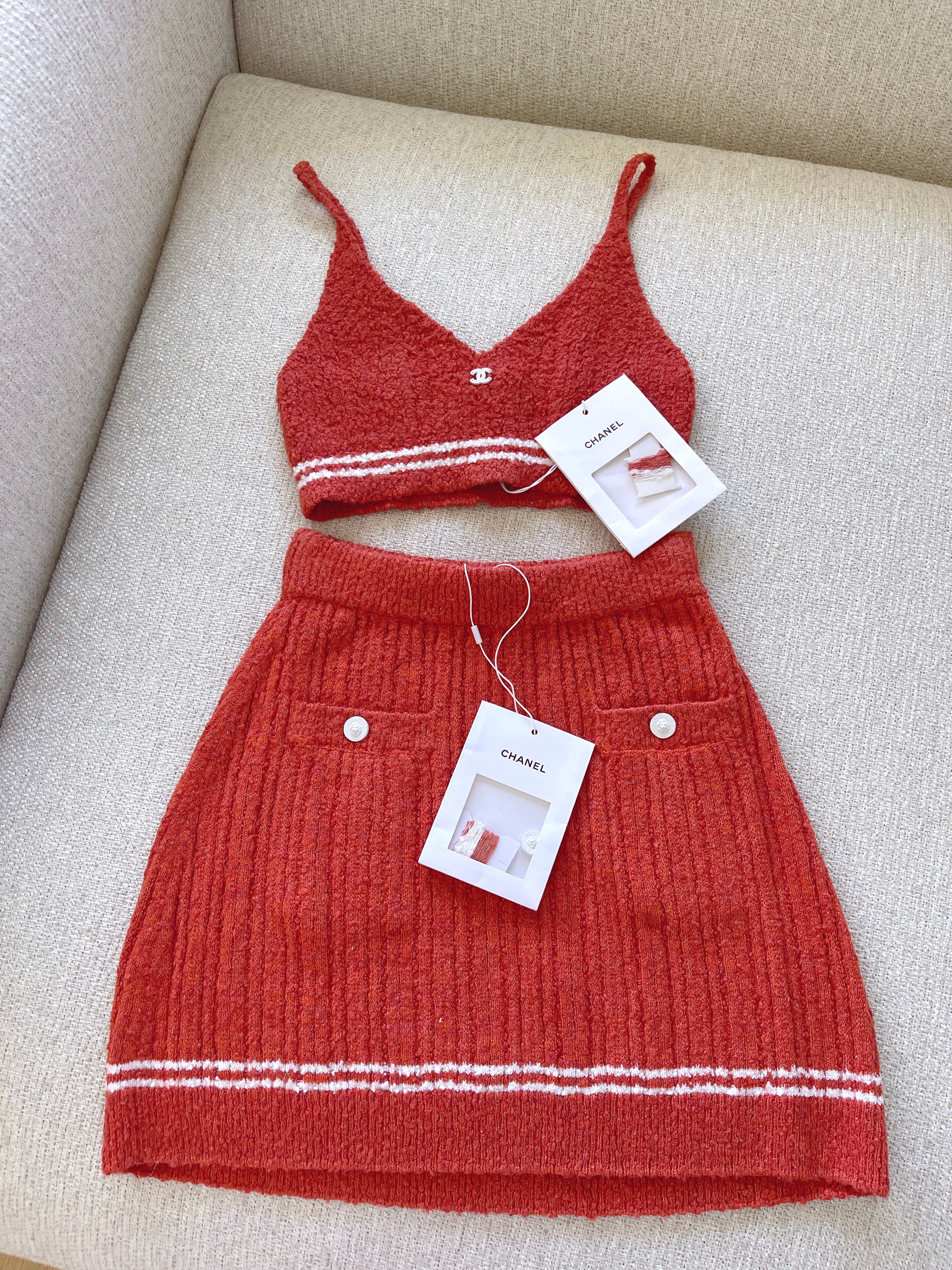 Chanel top short set 36