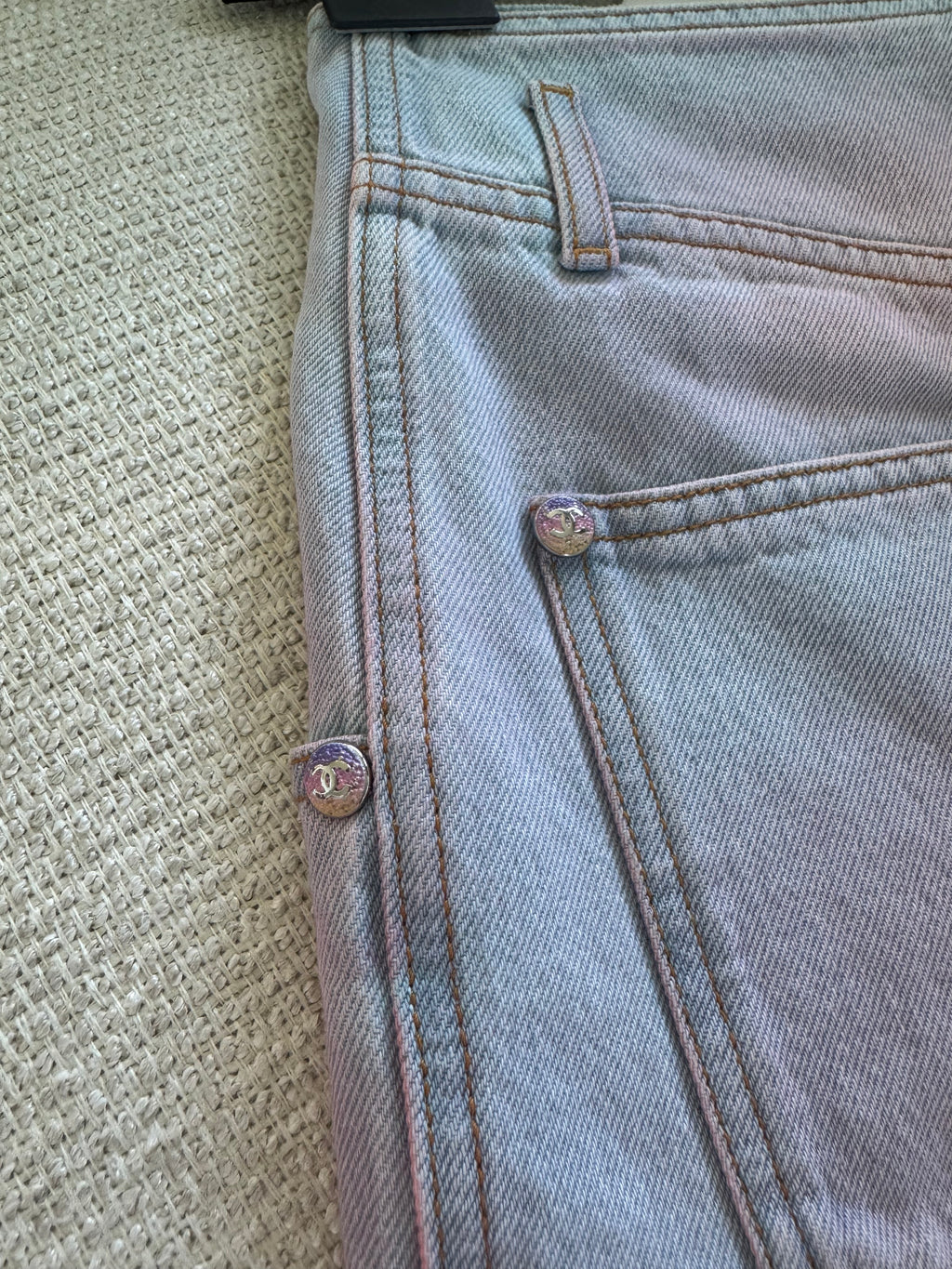 chanel denim shorts 36