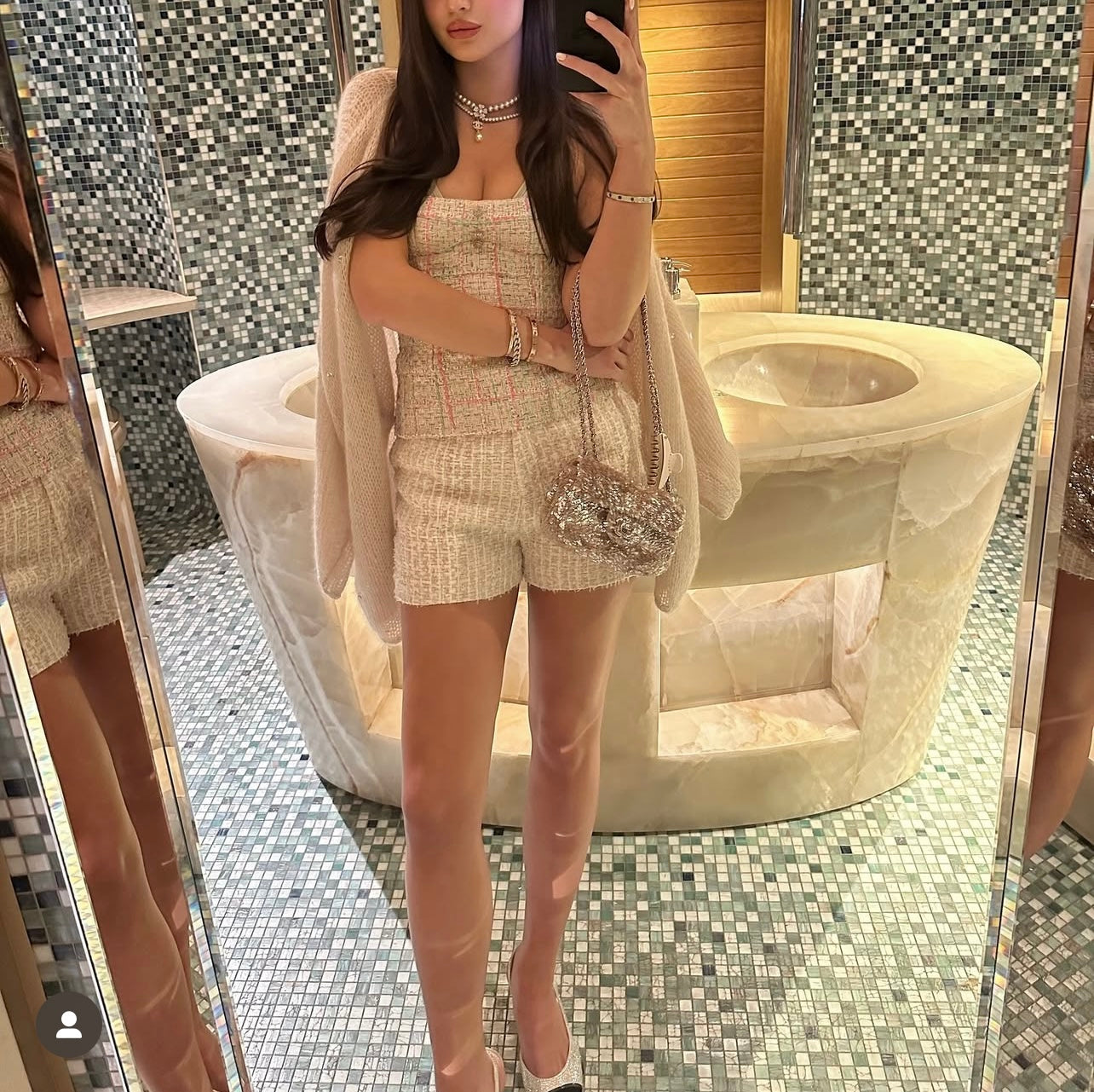 Chanel top shorts set